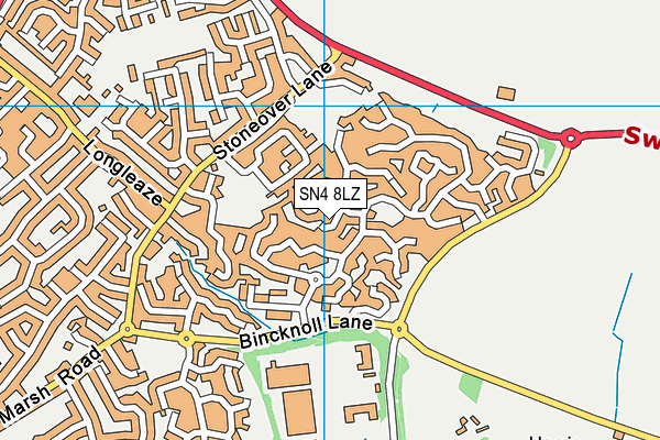 SN4 8LZ map - OS VectorMap District (Ordnance Survey)