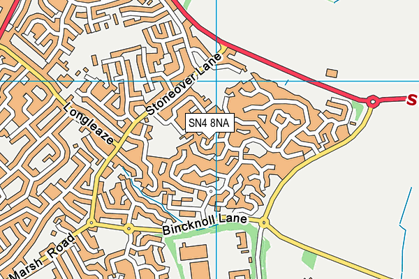 SN4 8NA map - OS VectorMap District (Ordnance Survey)