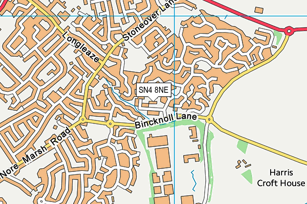 SN4 8NE map - OS VectorMap District (Ordnance Survey)