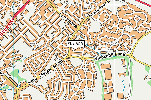 SN4 8QB map - OS VectorMap District (Ordnance Survey)