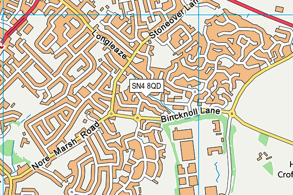 SN4 8QD map - OS VectorMap District (Ordnance Survey)