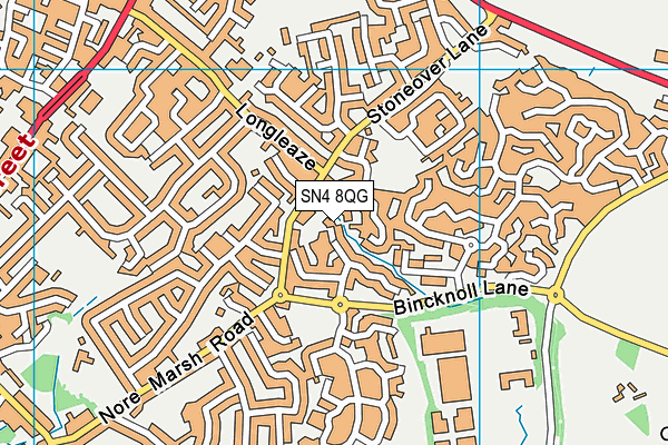 SN4 8QG map - OS VectorMap District (Ordnance Survey)