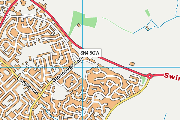 SN4 8QW map - OS VectorMap District (Ordnance Survey)