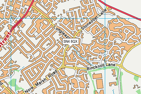 SN4 8QX map - OS VectorMap District (Ordnance Survey)