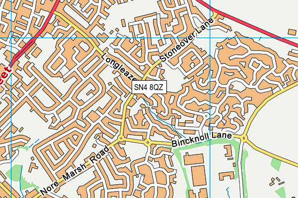 SN4 8QZ map - OS VectorMap District (Ordnance Survey)