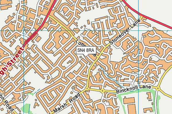SN4 8RA map - OS VectorMap District (Ordnance Survey)