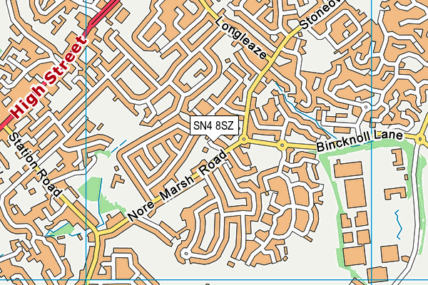 SN4 8SZ map - OS VectorMap District (Ordnance Survey)