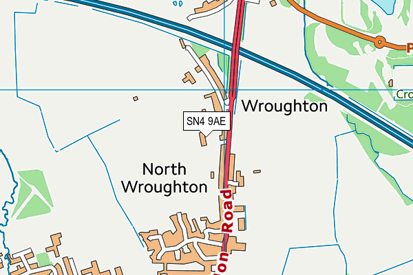 SN4 9AE map - OS VectorMap District (Ordnance Survey)