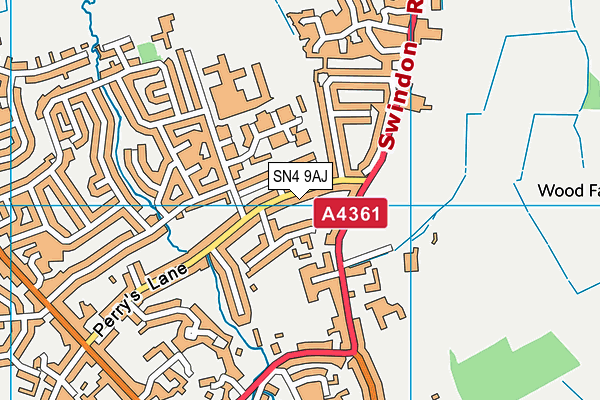 SN4 9AJ map - OS VectorMap District (Ordnance Survey)