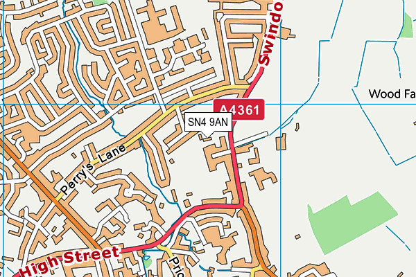 SN4 9AN map - OS VectorMap District (Ordnance Survey)