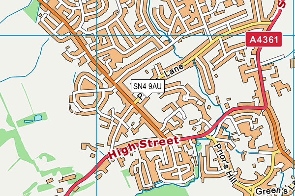 SN4 9AU map - OS VectorMap District (Ordnance Survey)