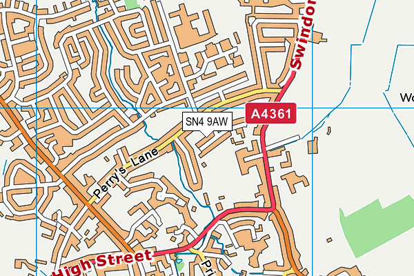 SN4 9AW map - OS VectorMap District (Ordnance Survey)