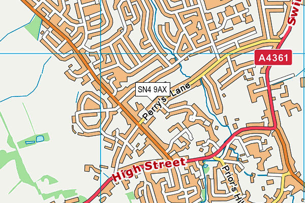 SN4 9AX map - OS VectorMap District (Ordnance Survey)