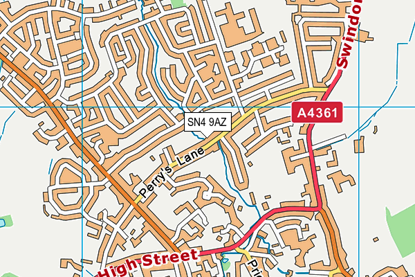 SN4 9AZ map - OS VectorMap District (Ordnance Survey)