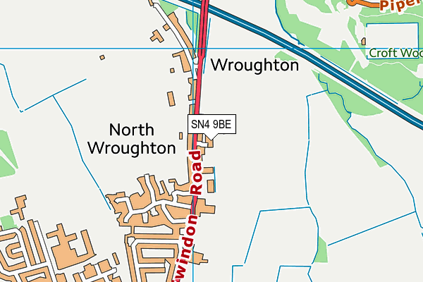 SN4 9BE map - OS VectorMap District (Ordnance Survey)