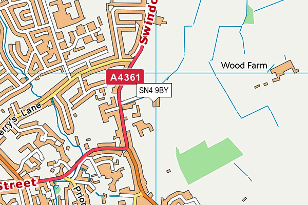 SN4 9BY map - OS VectorMap District (Ordnance Survey)
