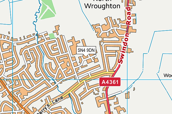 SN4 9DN map - OS VectorMap District (Ordnance Survey)