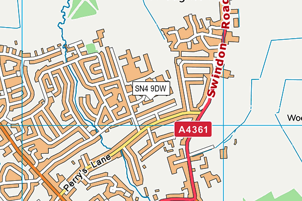 SN4 9DW map - OS VectorMap District (Ordnance Survey)