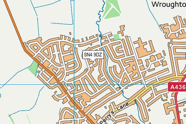 SN4 9DZ map - OS VectorMap District (Ordnance Survey)