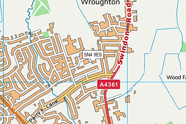 SN4 9ES map - OS VectorMap District (Ordnance Survey)