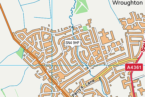 SN4 9HF map - OS VectorMap District (Ordnance Survey)