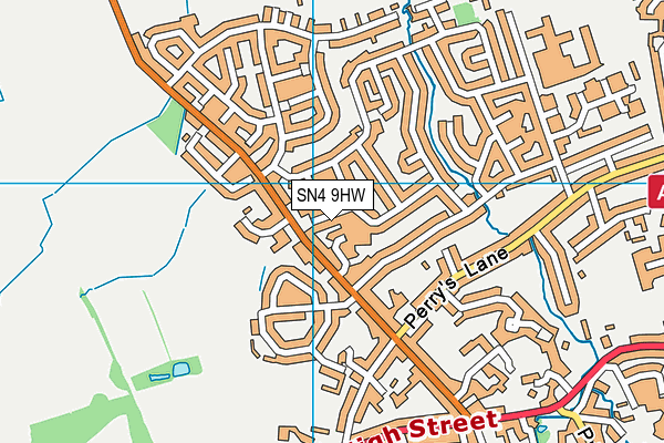 SN4 9HW map - OS VectorMap District (Ordnance Survey)
