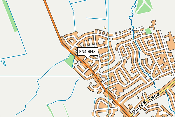 SN4 9HX map - OS VectorMap District (Ordnance Survey)