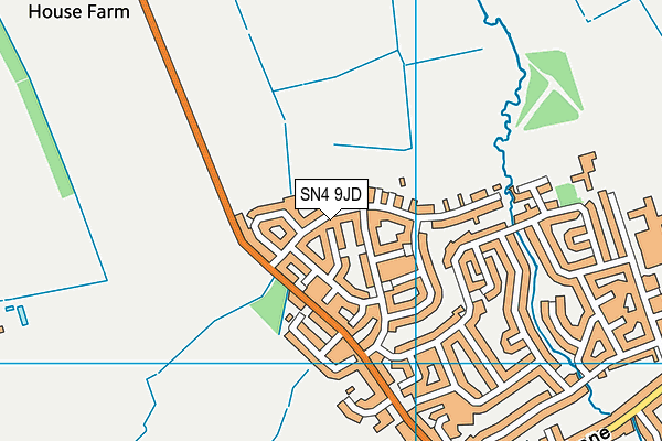 SN4 9JD map - OS VectorMap District (Ordnance Survey)
