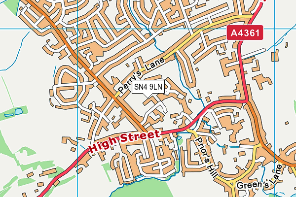 SN4 9LN map - OS VectorMap District (Ordnance Survey)