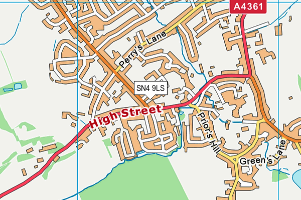 SN4 9LS map - OS VectorMap District (Ordnance Survey)