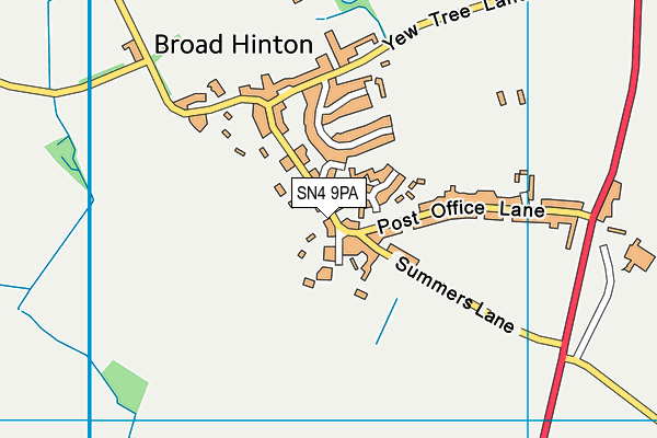 SN4 9PA map - OS VectorMap District (Ordnance Survey)