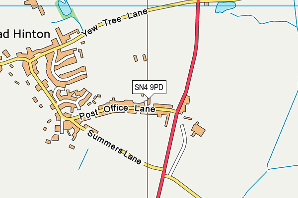 SN4 9PD map - OS VectorMap District (Ordnance Survey)