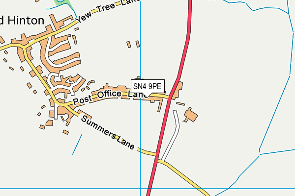 SN4 9PE map - OS VectorMap District (Ordnance Survey)