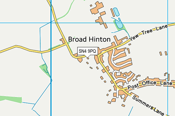 Broad Hinton C Of E Primary School map (SN4 9PQ) - OS VectorMap District (Ordnance Survey)