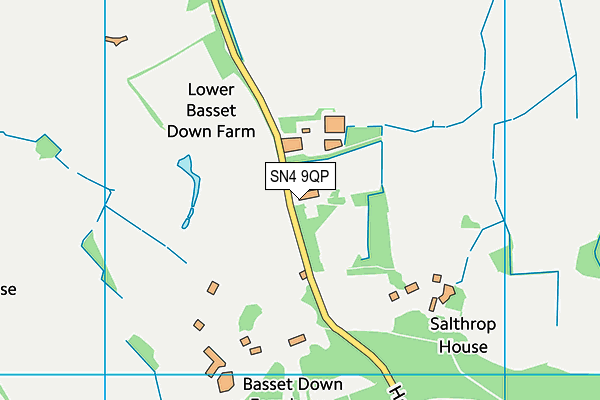 Basset Down Golf Course & Driving Range map (SN4 9QP) - OS VectorMap District (Ordnance Survey)