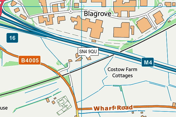 SN4 9QU map - OS VectorMap District (Ordnance Survey)