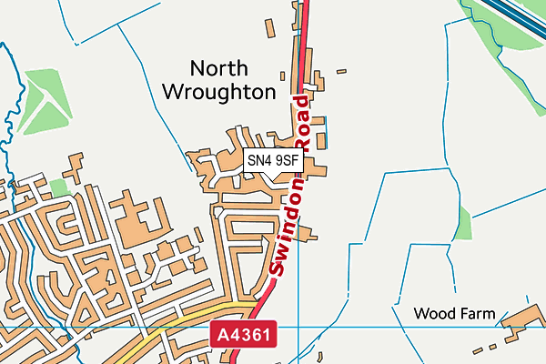 SN4 9SF map - OS VectorMap District (Ordnance Survey)