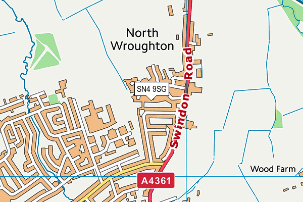 SN4 9SG map - OS VectorMap District (Ordnance Survey)