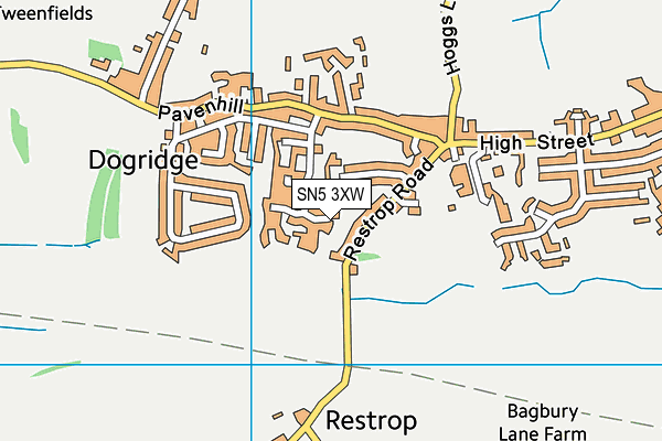 SN5 3XW map - OS VectorMap District (Ordnance Survey)