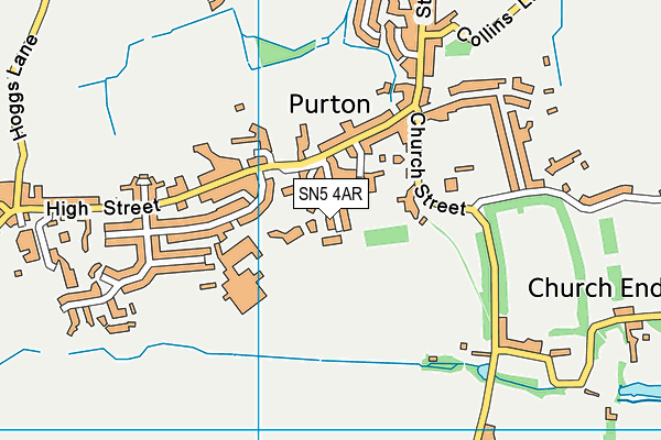 St Mary's Church of England Primary School & Nursery, Purton map (SN5 4AR) - OS VectorMap District (Ordnance Survey)