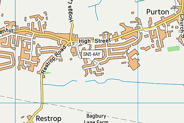 SN5 4AY map - OS VectorMap District (Ordnance Survey)