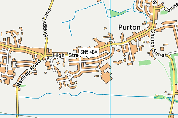 SN5 4BA map - OS VectorMap District (Ordnance Survey)