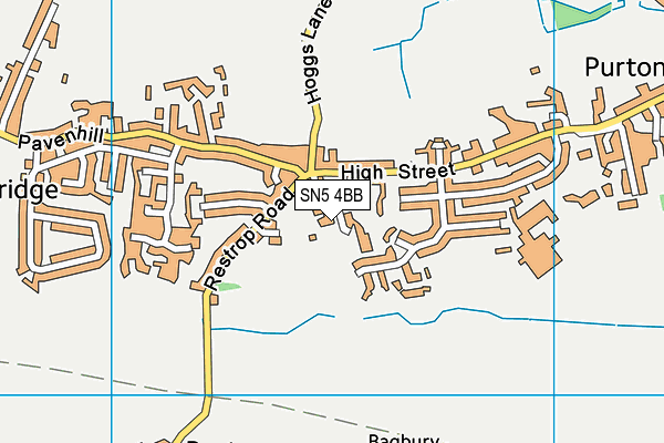 SN5 4BB map - OS VectorMap District (Ordnance Survey)