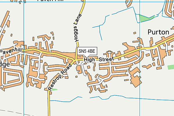 SN5 4BE map - OS VectorMap District (Ordnance Survey)
