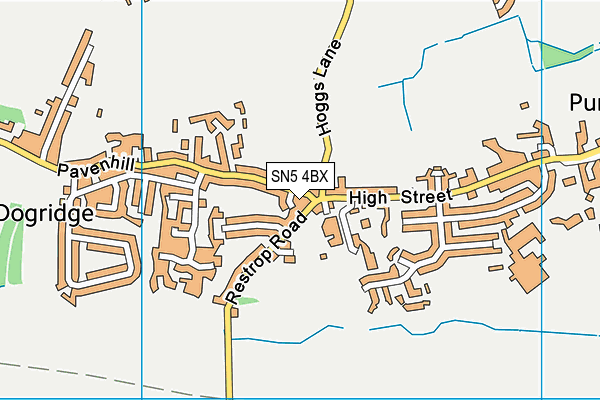 SN5 4BX map - OS VectorMap District (Ordnance Survey)