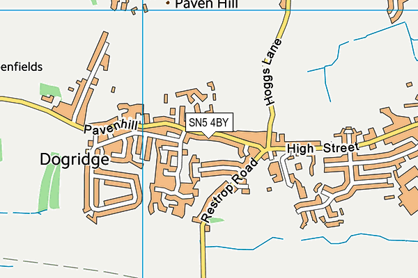 SN5 4BY map - OS VectorMap District (Ordnance Survey)