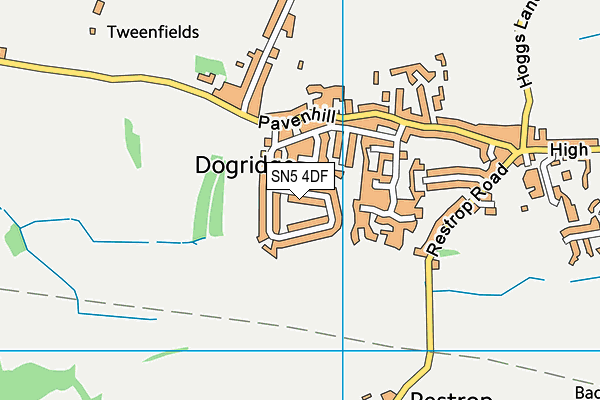 SN5 4DF map - OS VectorMap District (Ordnance Survey)
