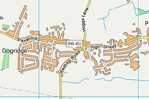 SN5 4DJ map - OS VectorMap District (Ordnance Survey)