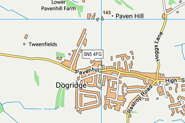 SN5 4FG map - OS VectorMap District (Ordnance Survey)