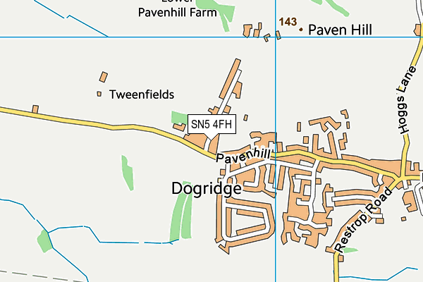 SN5 4FH map - OS VectorMap District (Ordnance Survey)